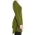 Vishes - Einfarbige Baumwoll Zipfel-Tunika Damen Langarm Herbst Asymmetrisch olive 42