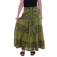 Vishes Damen Maxi-Rock Baumwolle Vintage Retro extra...