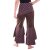 Vishes Schlaghose Zipfelhose Hippie Hose Sommerhose aus Jersey bedruckt braun 36