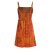 vishes Minikleid Hippie Boho Kleid orange 36