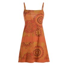 vishes Minikleid Hippie Boho Kleid orange 40