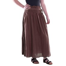 Vishes Damen Maxi-Rock Baumwolle Boho elastischer Bund...