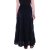 Vishes Damen Maxi-Rock Baumwolle Vintage, Retro elastischer Bund mit Kordel-Zug schwarz 34-42