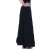 Vishes Damen Maxi-Rock Baumwolle Vintage, Retro elastischer Bund mit Kordel-Zug schwarz 34-42