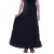 Vishes Damen Maxi-Rock Baumwolle Vintage, Retro elastischer Bund mit Kordel-Zug schwarz 34-42