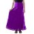Vishes Damen Maxi-Rock Baumwolle Vintage, Retro elastischer Bund mit Kordel-Zug violett 34-42