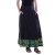 Vishes langer Baumwollrock aus Jersey mit verstellbaren Raffbändern und Taschen schwarz 42