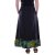 Vishes langer Baumwollrock aus Jersey mit verstellbaren Raffbändern und Taschen schwarz 42