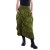 Vishes - langer Damen Maxi-Rock längen-verstellbar Baumwolle Blüten-Muster olive 36