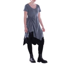 Vishes Damen knielanges Kleid Baumwolle Casual Patchwork...