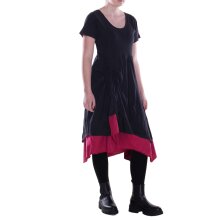 Vishes Damen knielanges Kleid Baumwolle Casual Patchwork...