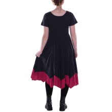 Vishes Damen knielanges Kleid Baumwolle Casual Patchwork...
