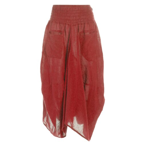 Vishes - Damen Rock Knöchel-lang Sommer-Rock Ballon-Rock Einfarbig orange 40-44