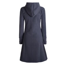 Vishes - Damen Kapuzenjacke lang Fleece Hippiemantel...