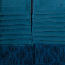 Vishes - Damen Kapuzenjacke lang Fleece Hippiemantel Übergangsjacke türkis 34-36