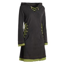 Vishes - Extra warmes Damen Elfenkleid Winterkleid Sweatkleid Eco-Fleece olive 36