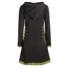 Vishes - Extra warmes Damen Elfenkleid Winterkleid Sweatkleid Eco-Fleece olive 42