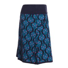 Vishes Damen Mini-Rock Baumwolle Blumen-Muster elastischer Bund mit Taschen schwarz 34
