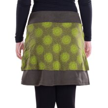 Vishes Fleecerock Damen Bedruckt Mandala A-Linie Taschen...
