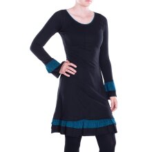 Vishes Damen knielang Kleid Baumwolle Blumen-Muster...