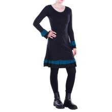 Vishes Damen knielang Kleid Baumwolle Blumen-Muster...