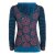 Vishes Cutwork Hoodie Baumwolle Langarm Kapuze Tasche bedruckt schwarz 40-42