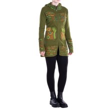 Vishes Damen Hippie Kapuzenjacke mit Cutwork, Patchwork...
