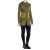 Vishes Damen Hippie Kapuzenjacke mit Cutwork, Patchwork Mustern olive 44
