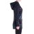 Vishes Damen Hippie Kapuzenjacke mit Cutwork, Patchwork Mustern schwarz 40