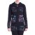 Vishes Damen Hippie Kapuzenjacke mit Cutwork, Patchwork Mustern schwarz 40