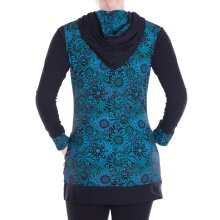 Vishes bedruckter Hoodie Pullover Tunika mit Kapuze und...