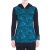 Vishes bedruckter Hoodie Pullover Tunika mit Kapuze und Taschen schwarz 48