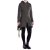 Vishes - Damen Fleece Kapuzenjacke lang Elfen Zipfel-Jacke Übergangsjacke olive 42