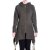 Vishes - Damen Fleece Kapuzenjacke lang Elfen Zipfel-Jacke Übergangsjacke olive 42