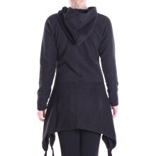 Vishes - Damen Fleece Kapuzenjacke lang Elfen...