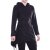 Vishes - Extra warmes Damen Winterkleid Pullover-Kleid Sweatkleid Eco-Fleece schwarz 48