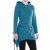Vishes - Extra warmes Damen Winterkleid Pullover-Kleid Sweatkleid Eco-Fleece türkis 38