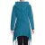 Vishes - Extra warmes Damen Winterkleid Pullover-Kleid Sweatkleid Eco-Fleece türkis 38