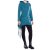 Vishes - Extra warmes Damen Winterkleid Pullover-Kleid Sweatkleid Eco-Fleece türkis 38