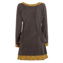Vishes warmes Fleecekleid mit Printdetails und Taschen