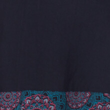 Vishes Damen Kleid Baumwolle Casual A-Linie V-Ausschnitt Langarm mit Taschen schwarz 44