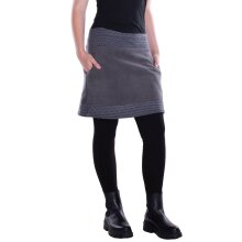 Vishes - Thermorock warmer Damen Winterrock kurz Taschenrock aus ECO-Fleece grau 42