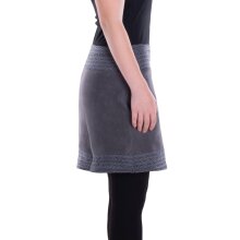 Vishes - Thermorock warmer Damen Winterrock kurz Taschenrock aus ECO-Fleece grau 42