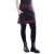 Vishes - Thermorock warmer Damen Winterrock kurz Taschenrock aus ECO-Fleece schwarz-dunkelrot 44-46