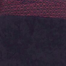 Vishes - Thermorock warmer Damen Winterrock kurz Taschenrock aus ECO-Fleece schwarz-dunkelrot 48