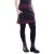 Vishes - Thermorock warmer Damen Winterrock kurz Taschenrock aus ECO-Fleece schwarz-dunkelrot 32-34