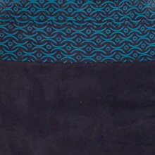 Vishes - Thermorock warmer Damen Winterrock kurz Taschenrock aus ECO-Fleece schwarz-türkis 38