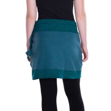 Vishes - Thermorock warmer Damen Winterrock kurz Taschenrock aus ECO-Fleece türkis 40
