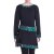Vishes Damen A-Linie Kleid Baumwolle Blumen-Muster mittlere Taille mit Taschen schwarz 46