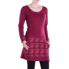 Vishes - Langarmshirt-Kleid Leicht Kurze Damen Kleider...